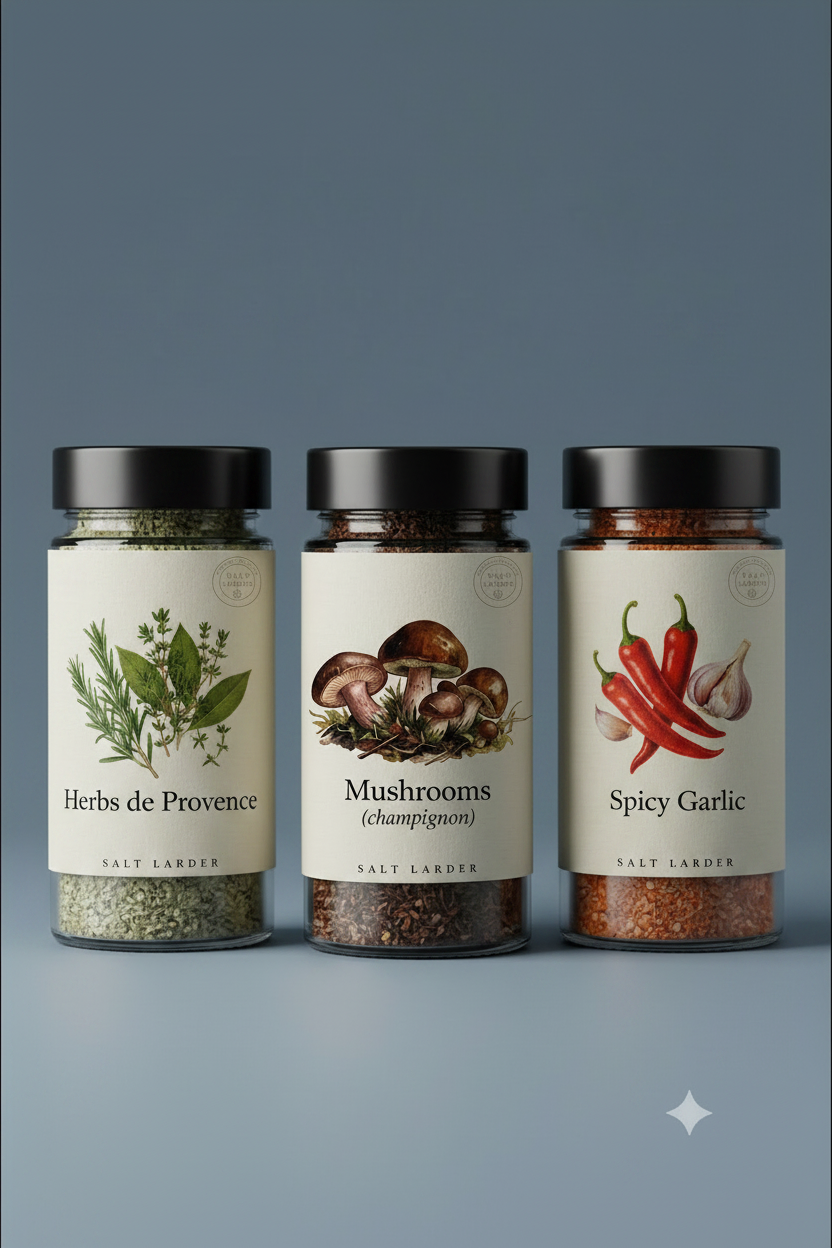 Smoked Mushroom Salt bottle